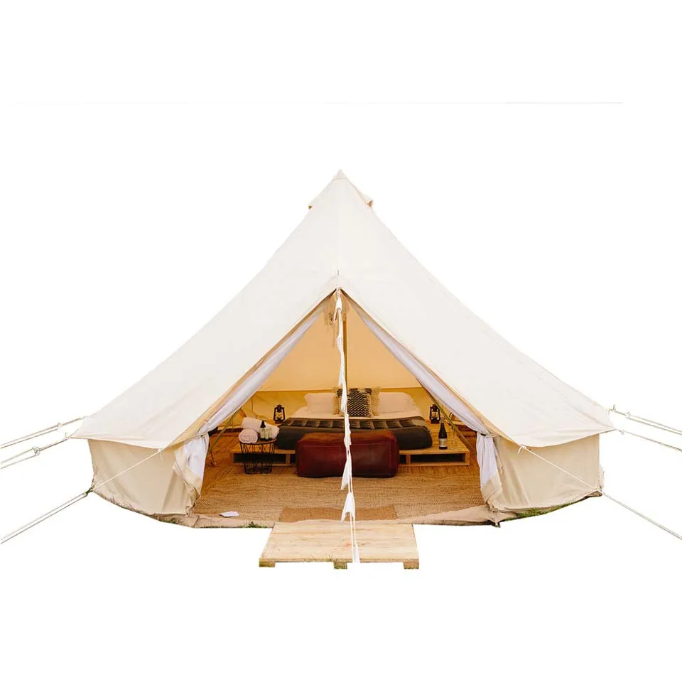 

5m Waterproof Luxury Canvas Safari Tents Hotel Bell Tent