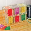 high lear acrylic square dividers two layers tea holder boxes factory supply