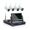 China Factory 7inch screen 4ch ip camera wifi NVR kits 1.3 MP home security wireless camera system set