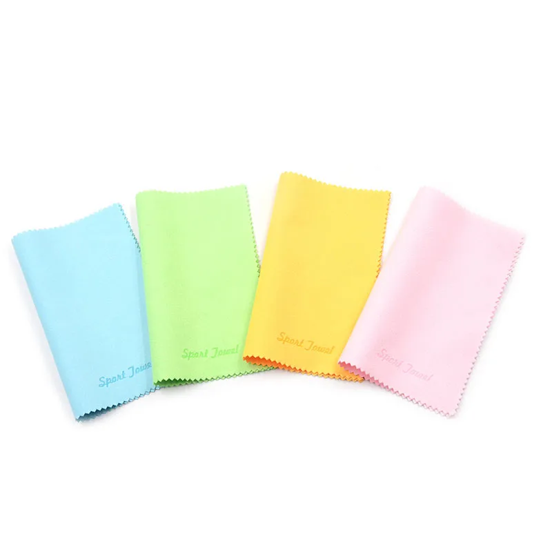 

Factory direct light colored microfiber camera lens cleaning cloth set with zigzag