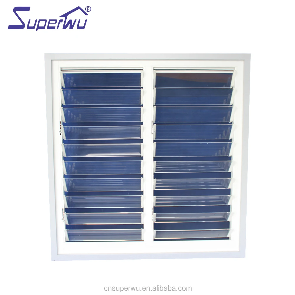 White aluminum shutters and gauze are affordable for household use, which can be both ventilated and shading