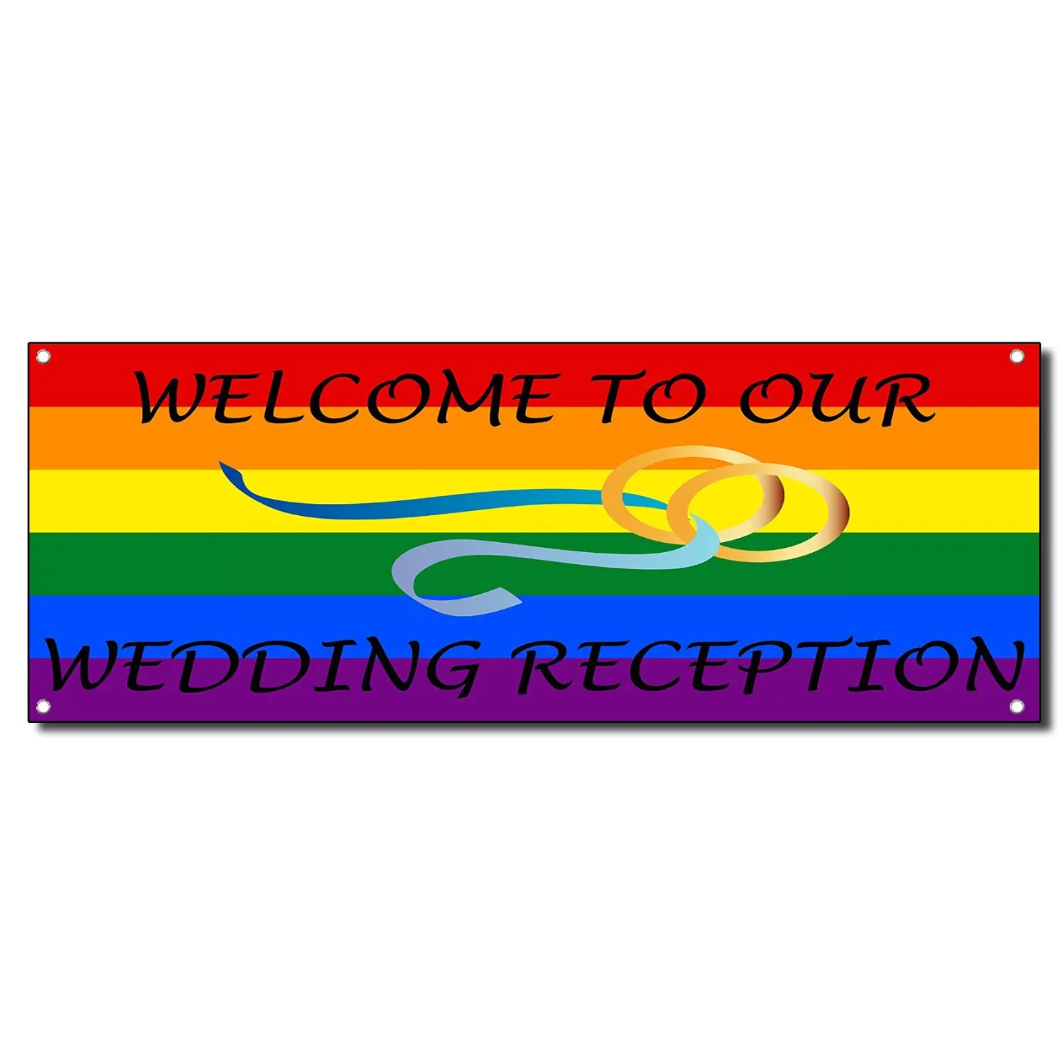 Buy Gay Lgbt Welcome To Our Wedding And Reception Vinyl Banner