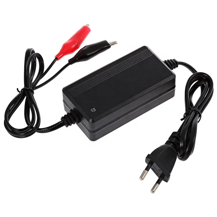 

car battery charger 12v 3A fully-automatic motorcycle battery charger adaptor power supply with red green led indicator