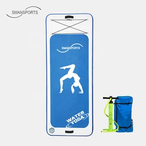 DWF INFLATABLE FLOATING POOL YOGA BOARDS BODY BUILDING FITNESS MATS ON WATER