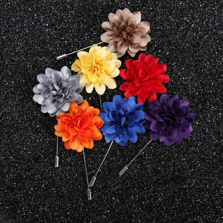 

China wholesale bulk cheap flower brooch men suits pins, Check the picture