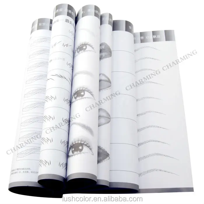 

Professional permanent makeup practice skin practice book, White