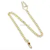 Stainless Steel Gold Plated Pocket Watch Chain With Belt Clip
