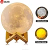 Home decorative 3D print gift lunar lamp USB charging touch control led night 3d moon light
