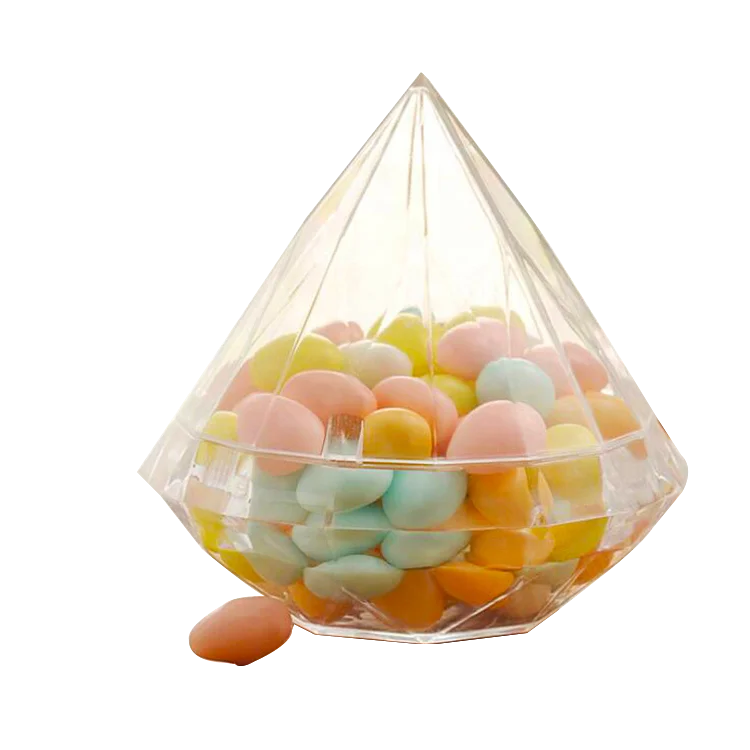 

Plastic gift packaging clear diamond shape box
