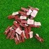 Love heart shape red wooden clothes pegs