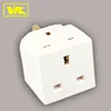 13A Unfused 2Way \ Socket UK Standard Multi Travel Plug Adapter