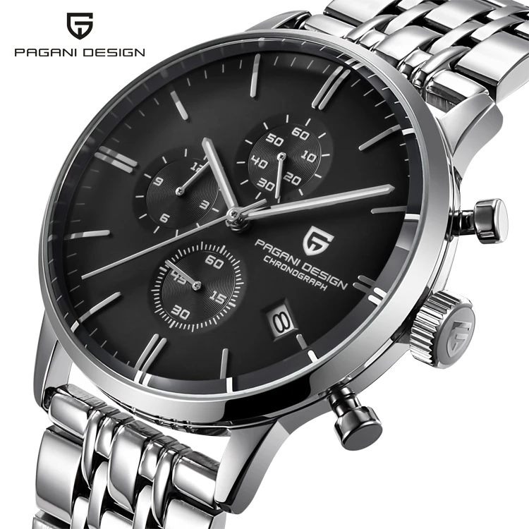 

PAGANI PD 2720 K Mens Watches Top Brand Luxury Waterproof 30M full stainless steel Sport Military Quartz Watches Men Clock