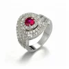 Jewelry 925 sterling silver ring engagement ring diamond gold copper diamond 18k ruby ring