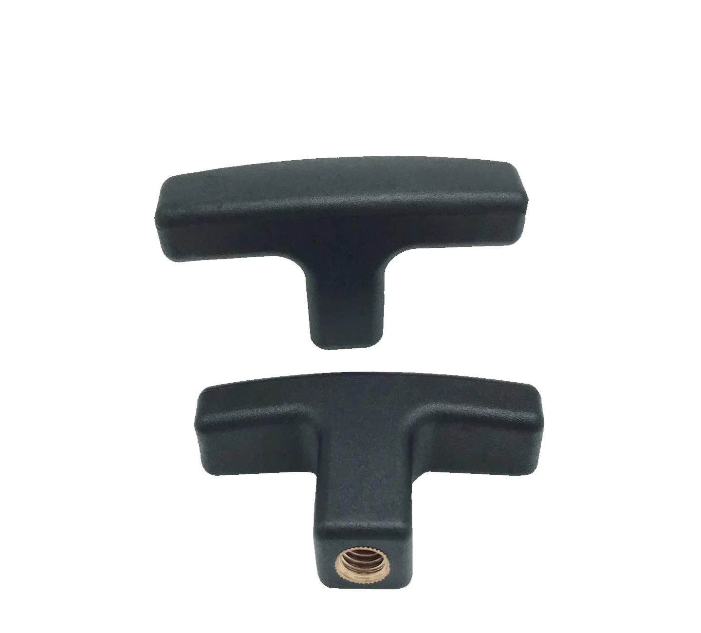 2pcs 6mm x 30mm Male Thread Plastic T Handle Screw On Type Clamping Knob 712662206286 