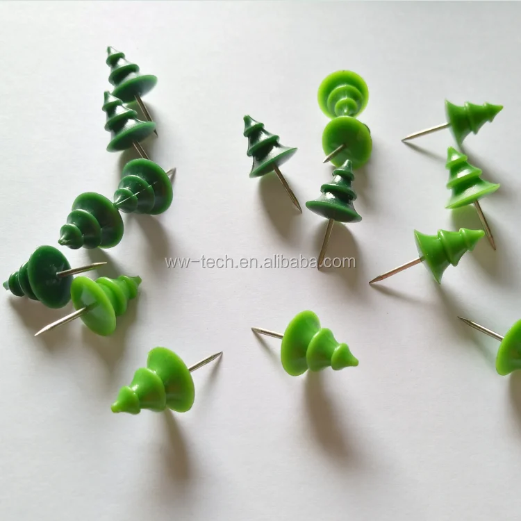 
Christmas Trees Thumb Map Tacks Push Pins 