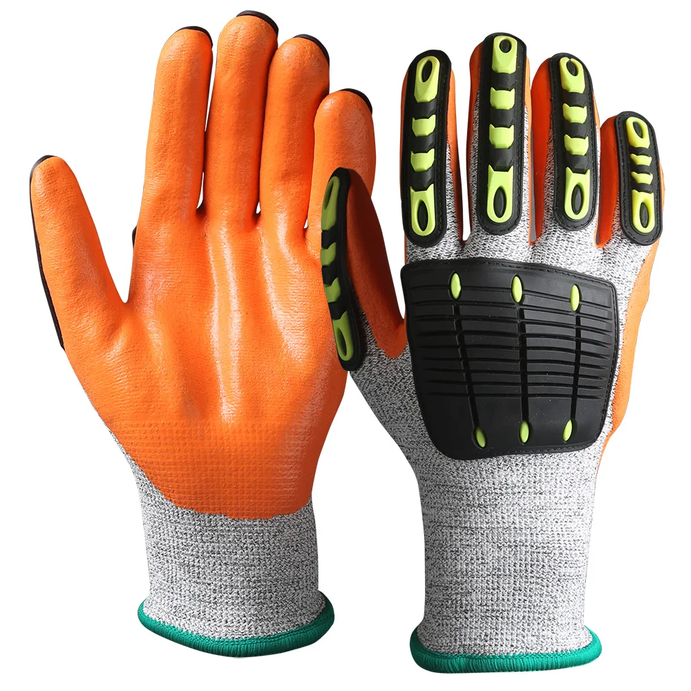 Best Impact Cut Resistant Gloves With Foamed Latex Coated/tpr Blocks On ...