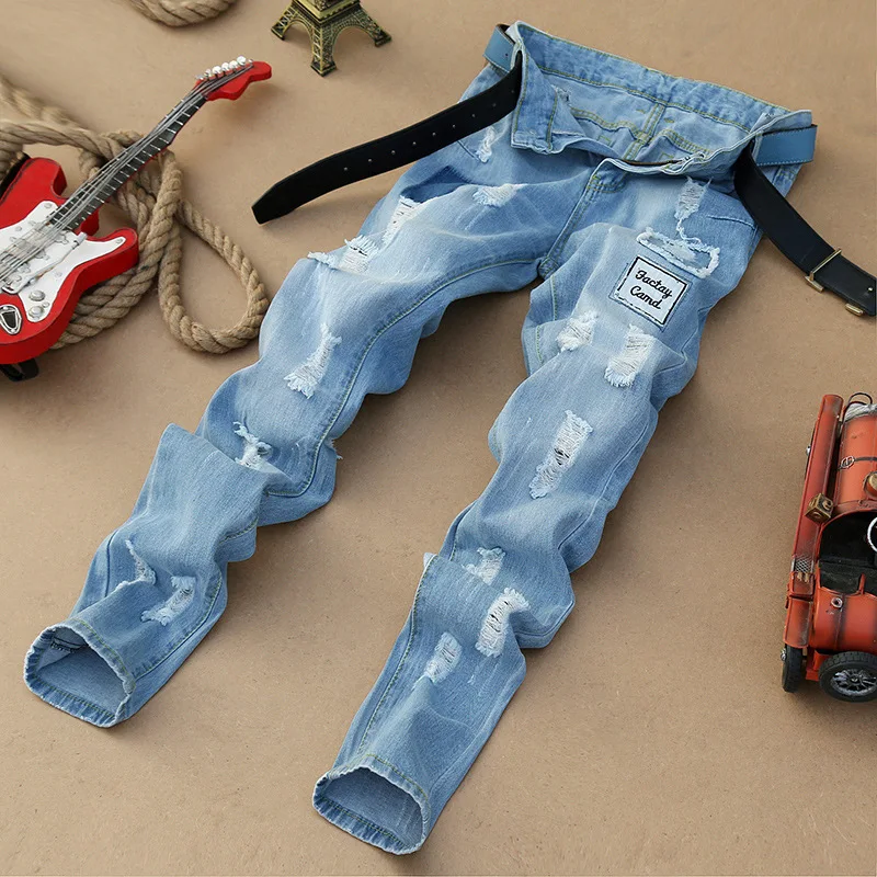 

2016 New Style Winter Thick Cotton Biker Sports Men Patch Jeans, As picture