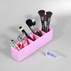 Handmade customized pink rectangle 5 spaces acrylic makeup lipstick case plexiglass cosmetic brush holder