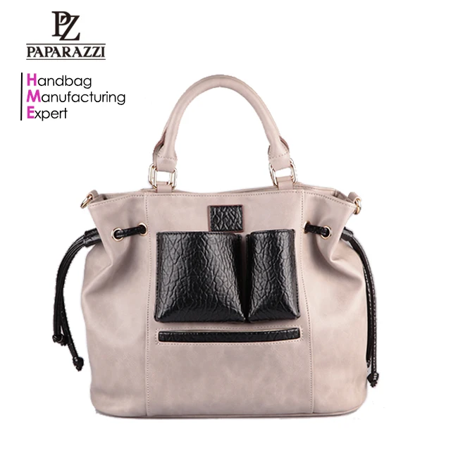 

4394-Custom high quality woman hand bag carteras bolso wholesale china ladies bucket handbags, Camel & black, various colors are available
