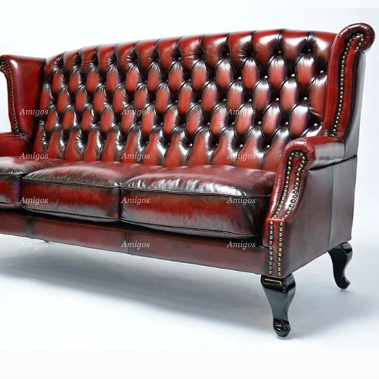 Amg 023 Queen Anne Leather Sofa Buy Queen Anne Leather Sofa