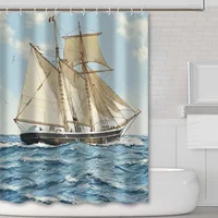 

Custom Design Ocean Ship Polyester Shower Curtain