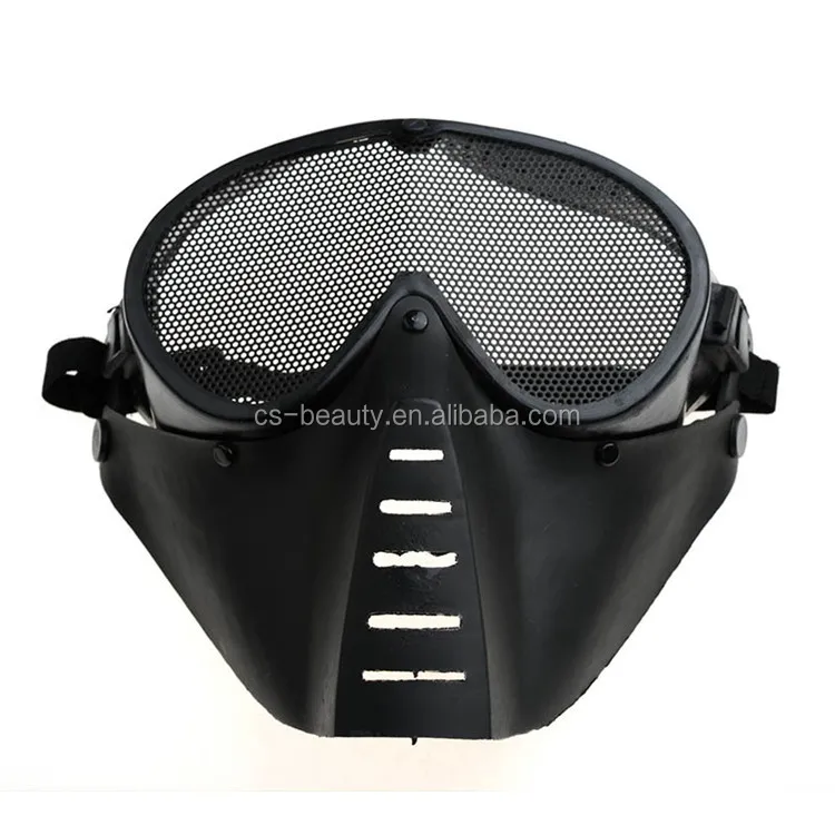 Máscara y Gafas Airsoft Paintball Protector Ventilado de metal malla