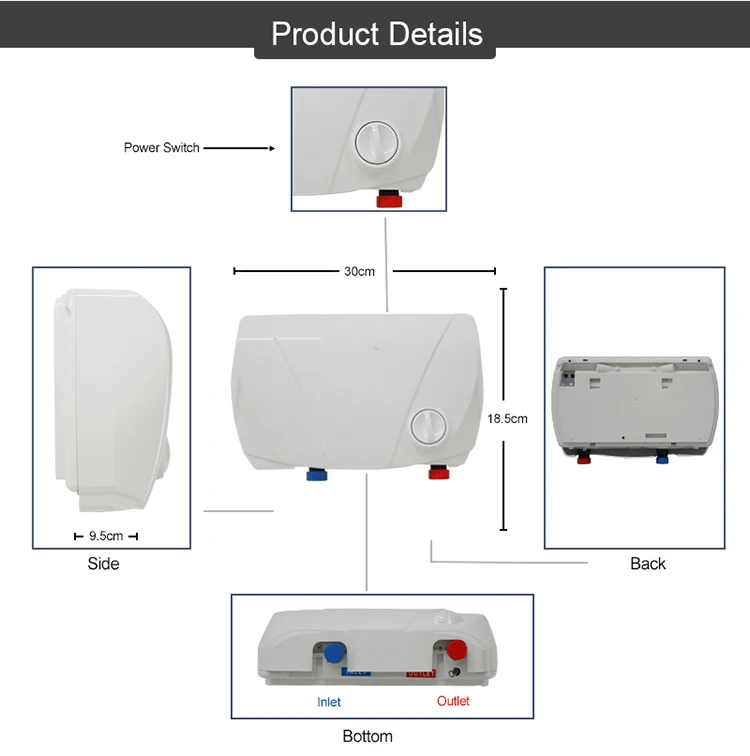 Free Shipping 220v Ce Mini Kitchen Hot Instant Electric Water Heater