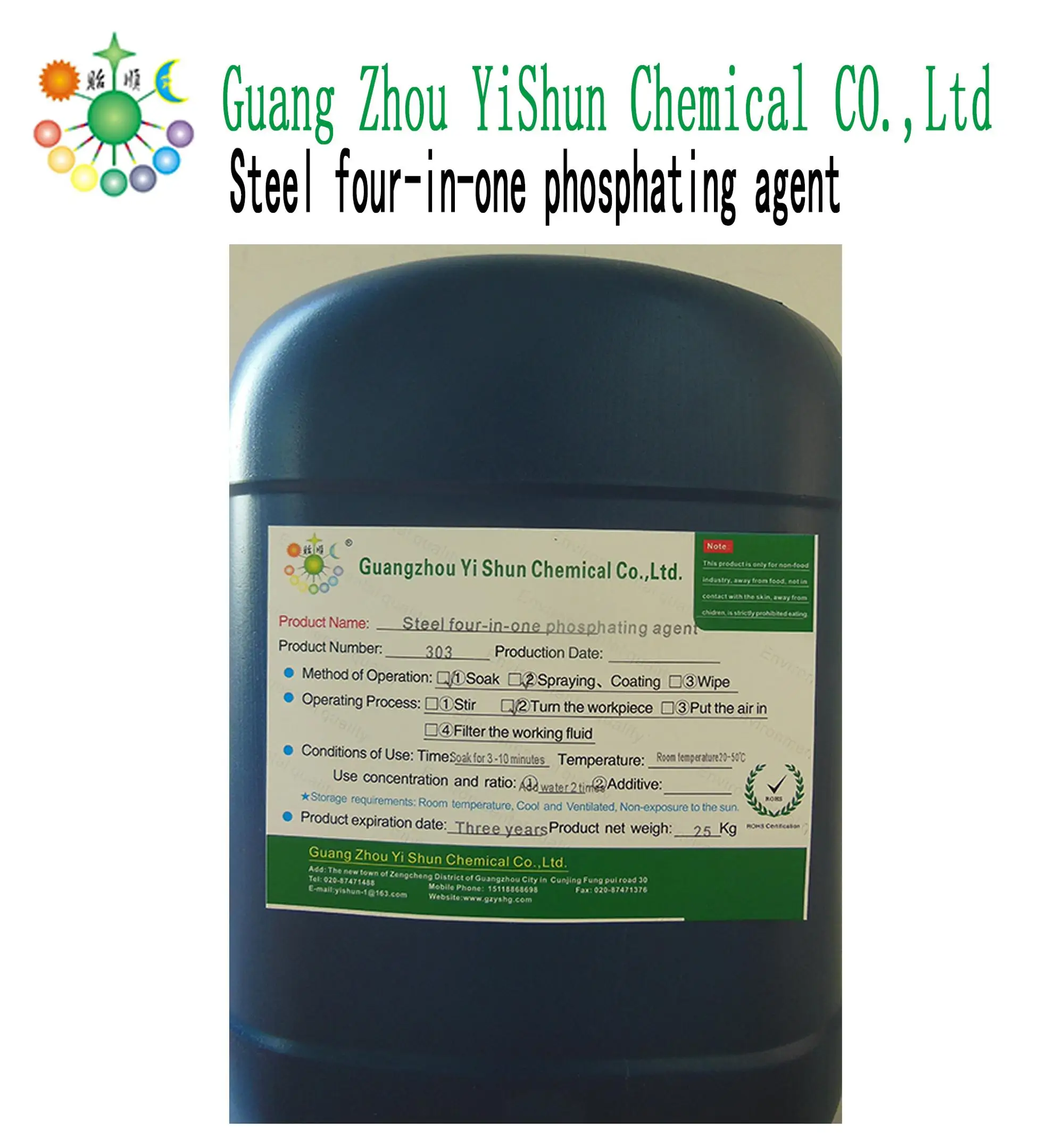 Steel Phosphating Agent Degreasing And Rust Removeal Phosphating