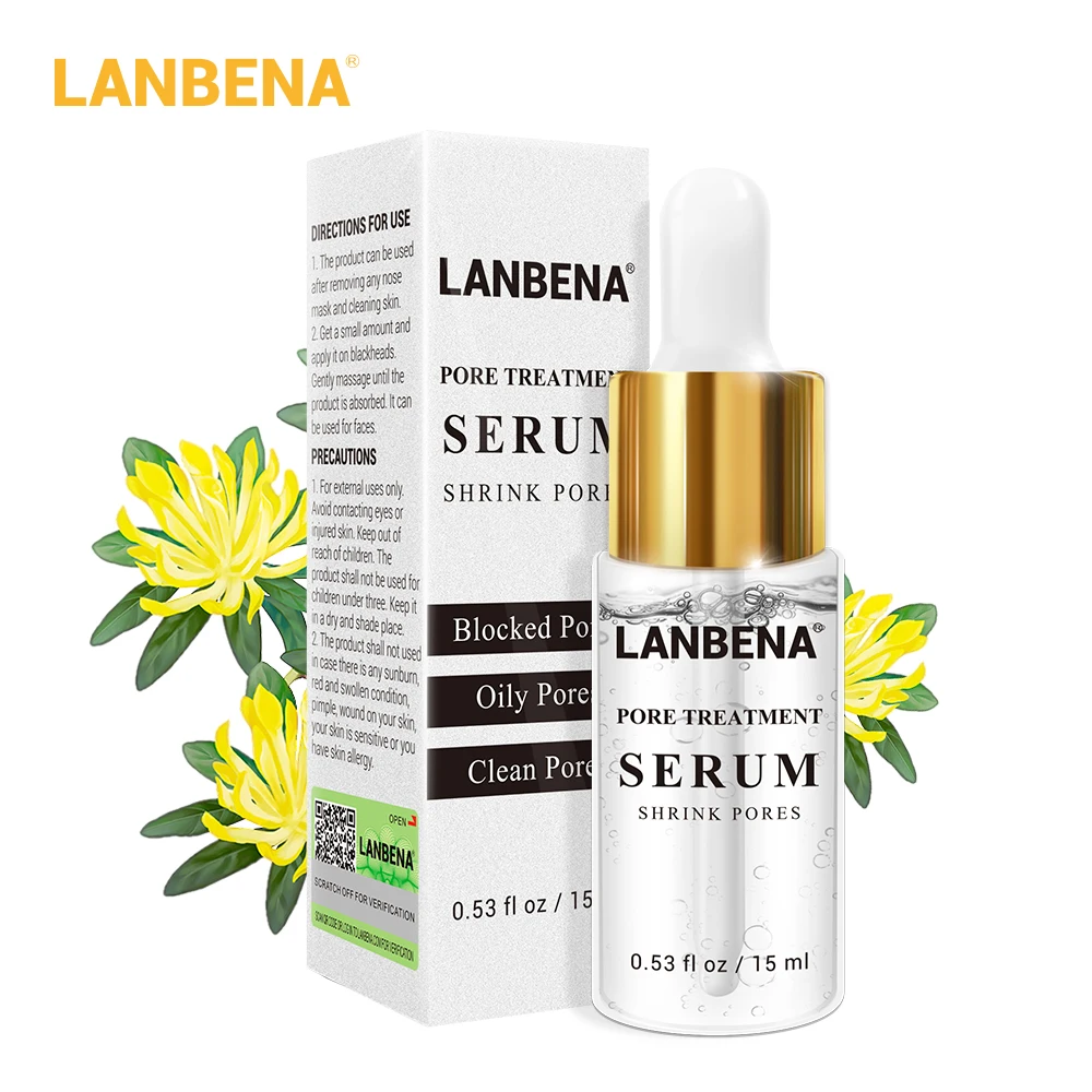 

LANBENA Pore Treatment Serum Essence Shrink Pores Relieve Dryness Oil Control Firming Moisturizing Repairing Smooth Skin Care