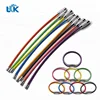 Steel Wire Keychains Heavy Duty Luggage Tags Loops Tag Keepers 2mm Cable Key Rings String Twist Barrel