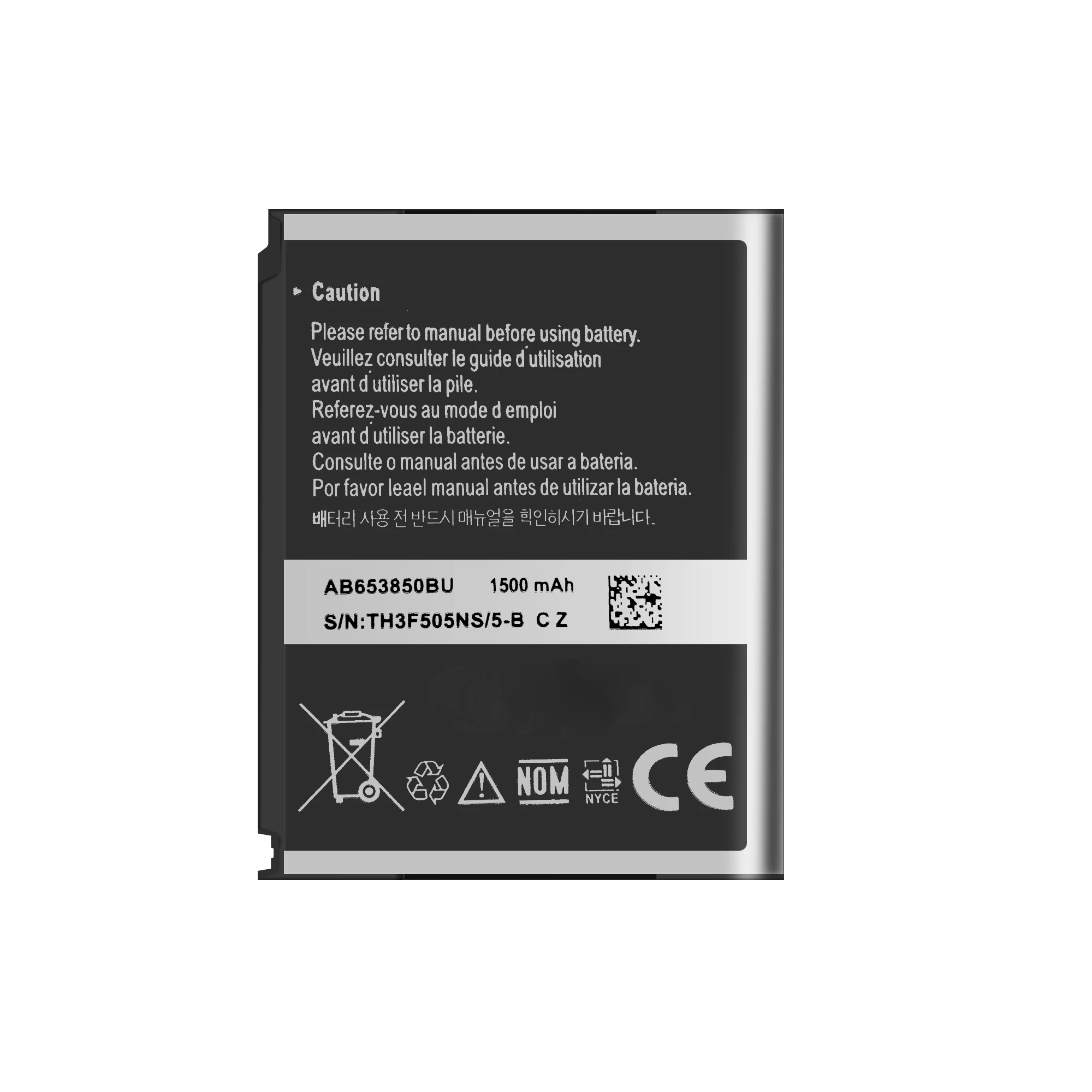 

High quality AB653850BU phone battery for Samsung Nexus S i900 Omnia 2 i8000 i899 i909 i6500 SGH-i900 T939 M900 i220 battery