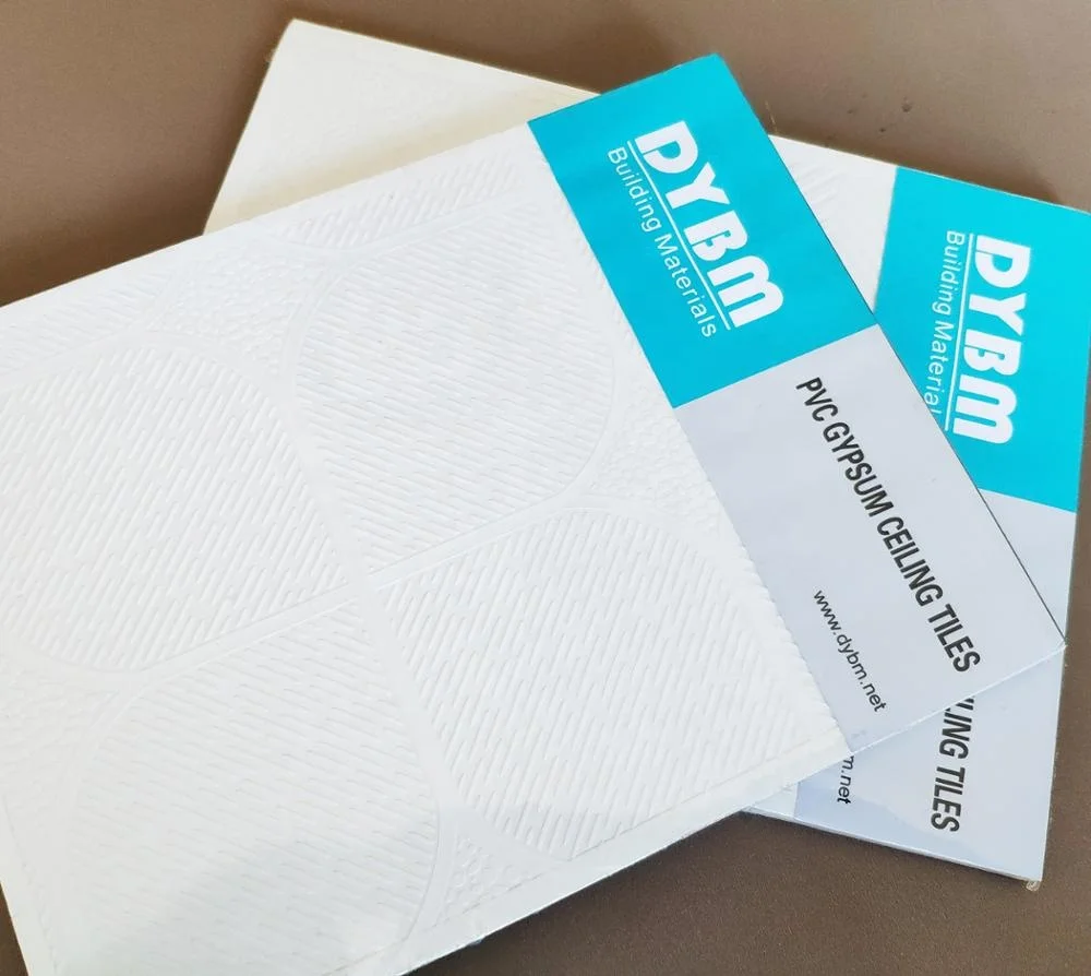 
pvc laminated gypsum tile/false gypsum ceiling 