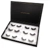 Wholesale Synthetic Fiber false eyelash 3D silk lashes 25mm length mink lashes custom packaging box