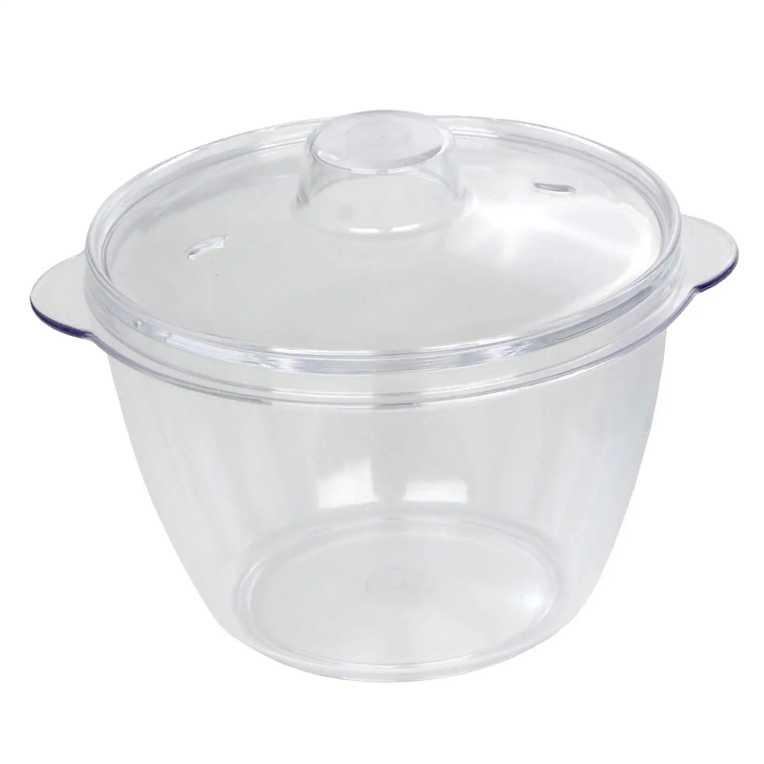 Dexam 3-Piece 0.2 Litre Polycarbonate and Plastic Multi-Purpose Mini Microwave Pot with 2 lids, Transparent
