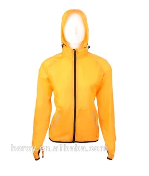 orange waterproof cycling jacket