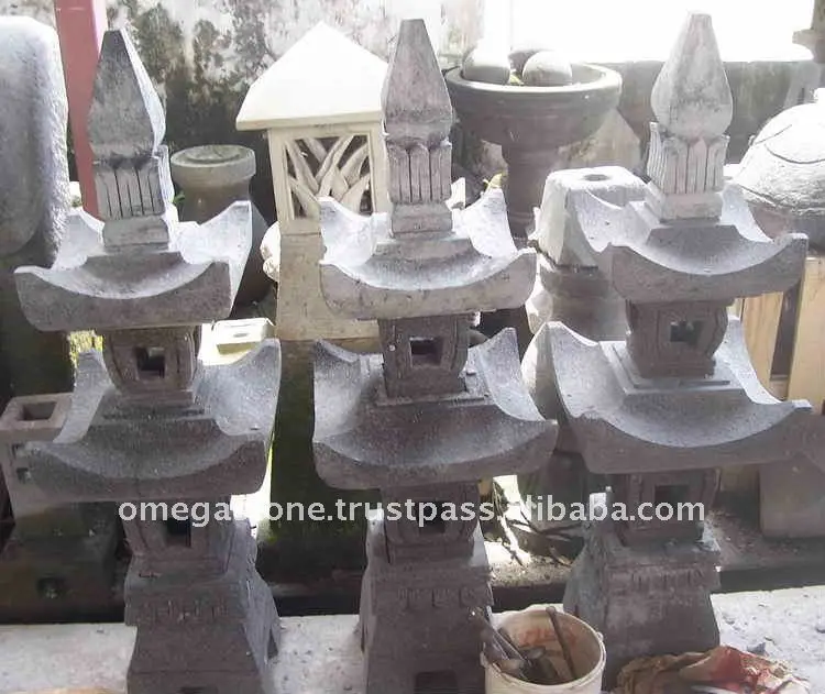 
Premium Bali Natural Stone Products: Garden Natural Stone Lamp 