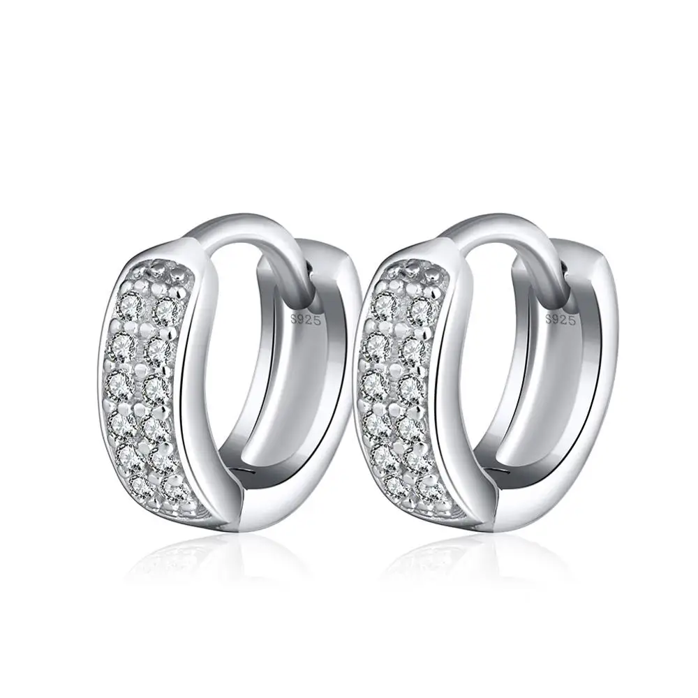 

RINNTIN SE102 Fashionable women men ear rings jewelry 925 sterling silver small hoop earrings