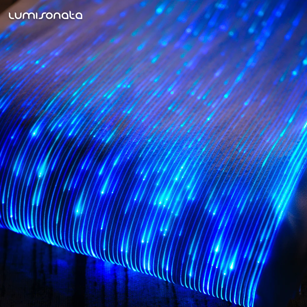 2018 Fiber Optic Luminous Led Glow In The Dark Material Fabric Buy