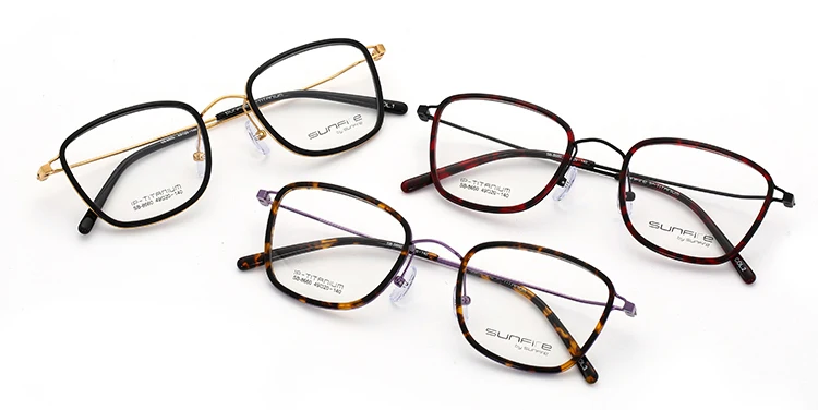 Monture de lunettes en titane de haute qualité, cadres optiques en métal personnalisés, nouveau design 2018