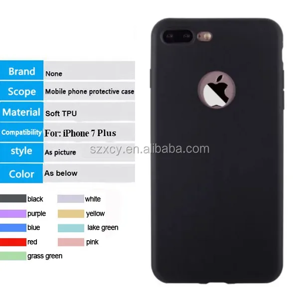 

direct buy china matte surface non- transparent soft TPU mobile phone case cover for iphone 7 plus, N/a