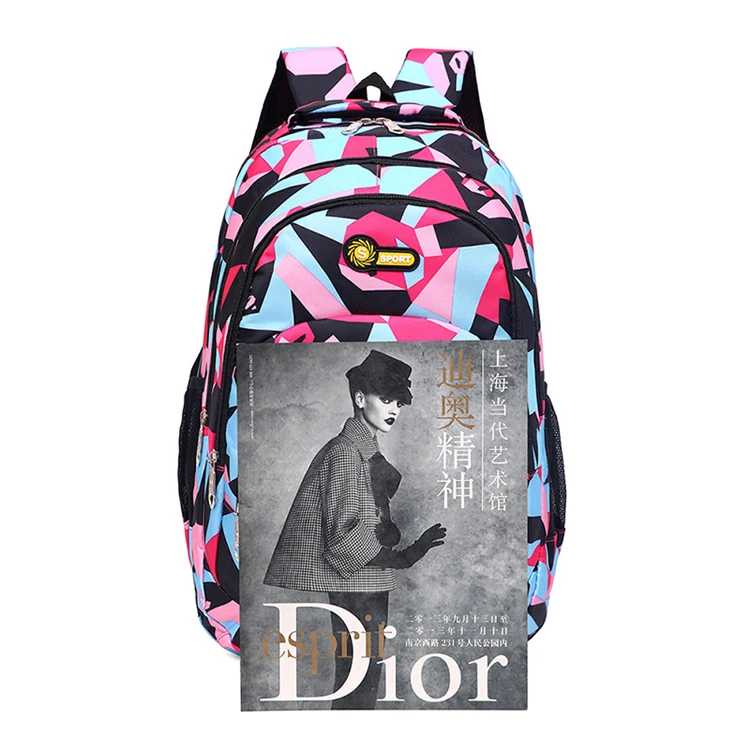 imported durable different models backpack school bags for high school girls