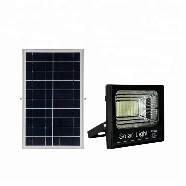 Jindian 6500 K Outdoor Parking Lot 40W solar power Led Flood Light 100W led solar spotlight