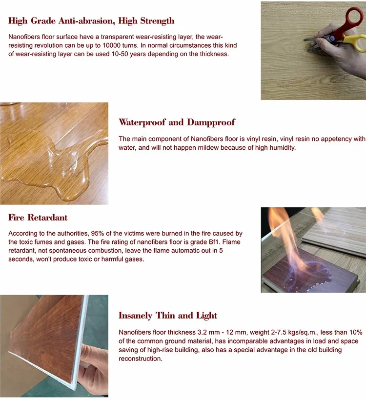 Holzmaserung Wasserdicht Spc Klicken Pvc Vinyl Bodenbelag - Buy Spc