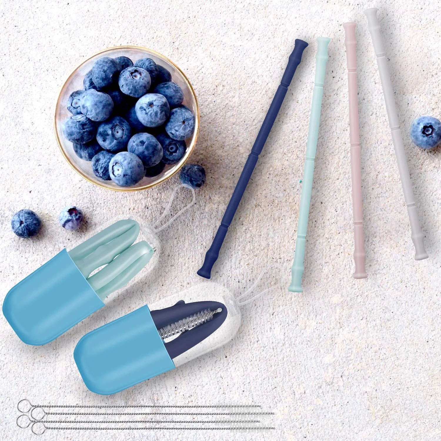 

2021 Trending Popular Food-grade Collapsible Drinking Straw With Capsule Box, Customized color
