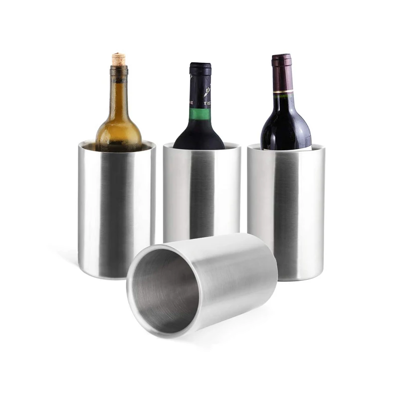 1600ml Wine Cooler Bucket,18/8 Stainless Steel Double Wall Wine Bottle