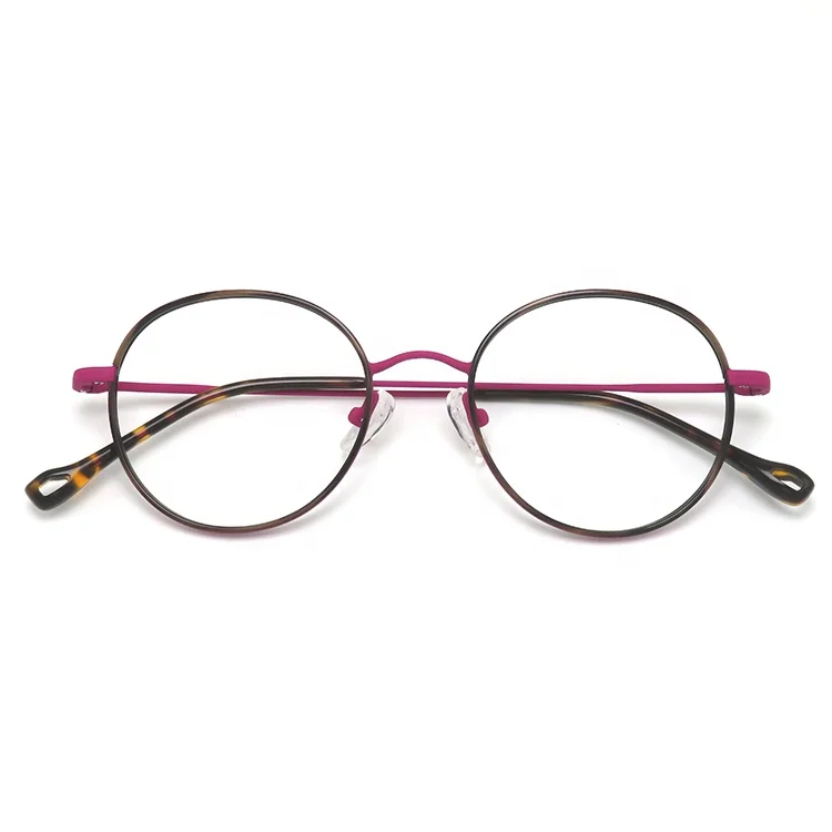 

Blue Red Tortoise Stocks Vintage Stylish Computer Glasses Frames Metal YT-EM-A5176, Custom colors