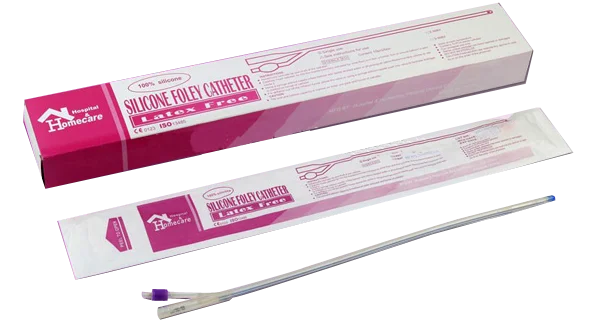 Disposable 2-Way 100% Medical Grade Silicone Foley Catheter
