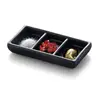 YG140048 BLACK melamine condiment/ mustard/ sauce dish with 3 sections