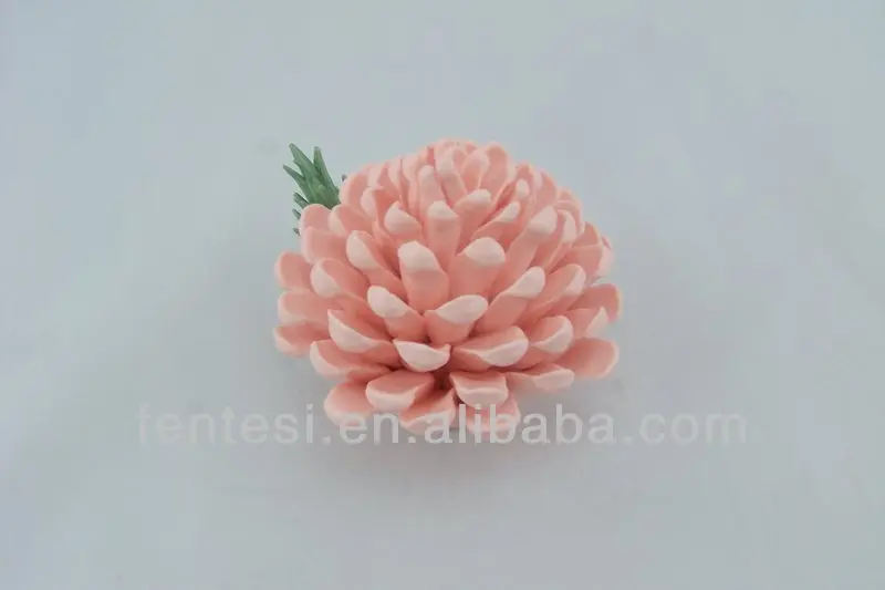 cfp12 Miniatura fatto a mano Rosa Fiore in ceramica colorata 