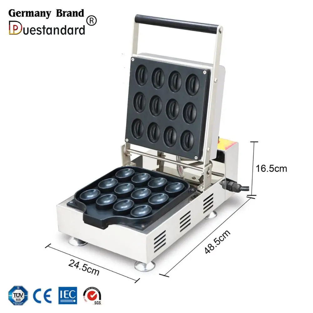 
Commercial Coffee Bean Shaped Waffle Maker Iron Machine 